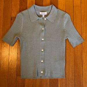 NWT & Other Stories button front sweater sage green